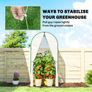 Outsunny Mini Greenhouse, Small Greenhouse with PE Base, White