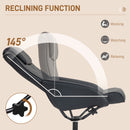 HOMCOM Swivel Armchair With Footstool And Adjustable Backrest Black