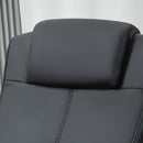 HOMCOM Swivel Armchair With Footstool And Adjustable Backrest Black