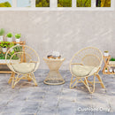 Outsunny Outdoor Seat Cushions Set Of 2, Tufted Round Chair Pads