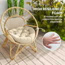 Outsunny Outdoor Seat Cushions Set Of 2, Tufted Round Chair Pads