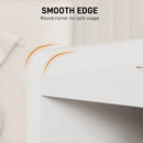 HOMCOM Modern Bedside Table With 2 Drawers And Open Shelves For Bedroom