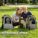 PawHut Dog Carrier Backpack Expandable for Small Puppy Cat for Travel Hiking