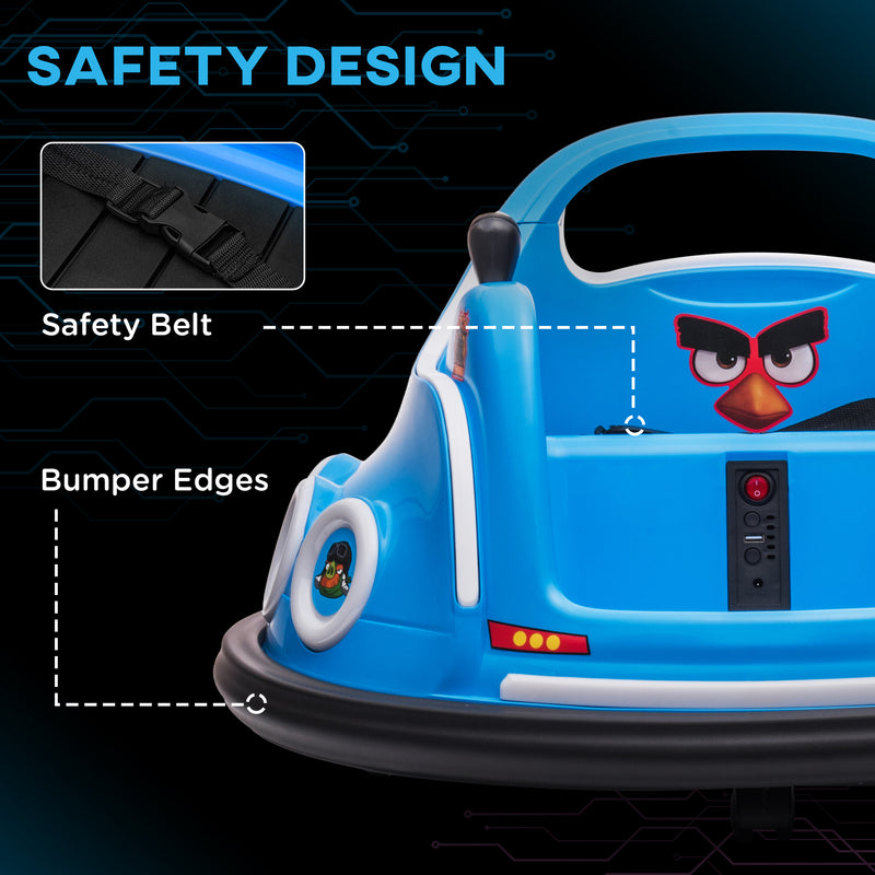 AIYAPLAY Angry Bird Licensed Bumper Car for Kids w/ Joysticks