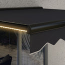 Outsunny 3 x 2.5m Electric Awning with LED Light, Sun Canopies for Patio