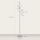 HOMCOM Industrial 3-Light Floor Lamp Dimmable Standing Lamp