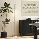 HOMCOM Industrial 3-Light Floor Lamp Dimmable Standing Lamp