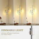HOMCOM Industrial 3-Light Floor Lamp Dimmable Standing Lamp