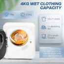 HOMCOM 4kg 800W Vented Tumble Dryer With Deodorize, Smart Mode