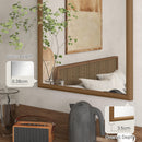 HOMCOM Wall Mirror, Arch Mirror For Wall Mounted, Home Decor, Brown
