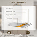 HOMCOM Wall Mirror, Arch Mirror For Wall Mounted, Home Decor, Brown