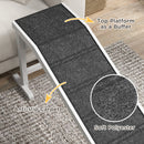 PawHut Pet Ramp for Dogs Cats with Non-Slip Carpet for Bed Sofa, White