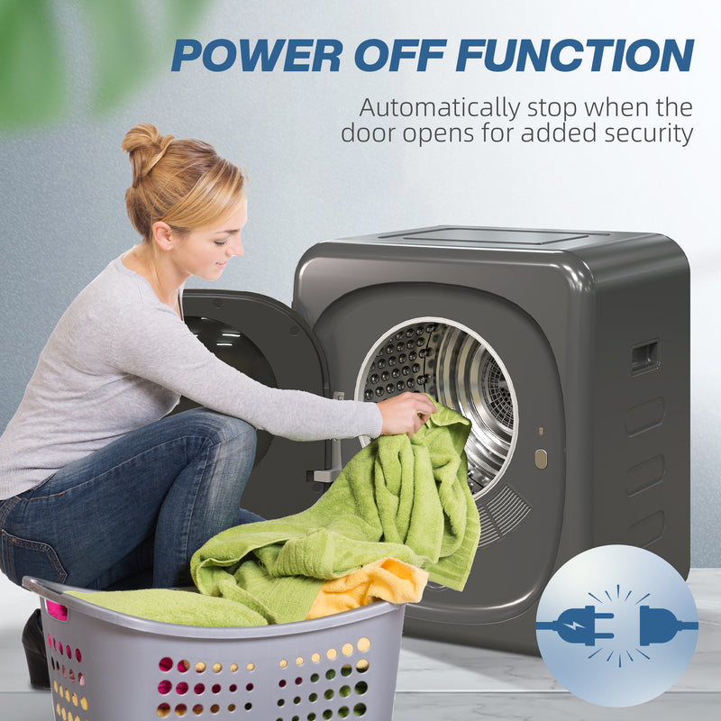 HOMCOM 4kg 800W Vented Tumble Dryer With Deodorize, Smart Mode