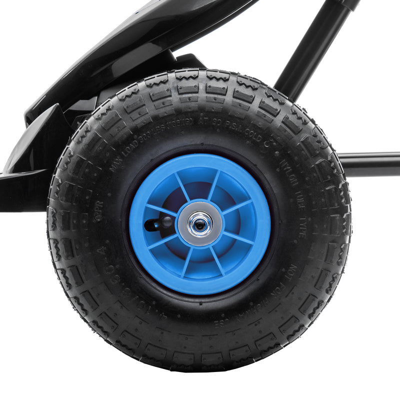 HOMCOM Children Pedal Go Kart w/ Adjustable Seat, Rubber Wheels, Brake, Blue