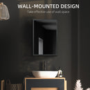Kleankin Wall Mounted Bathroom Cabinet With Mirror And Storage Shelves