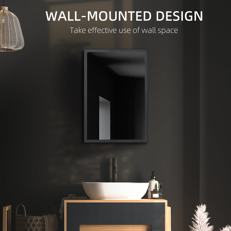 kleankin Wall Mounted Bathroom Cabinet with Mirror and Storage Shelves