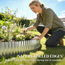 Outsunny Metal Lawn Edging Border, 8 in x 21.3 ft Garden Edging, Silver Tone