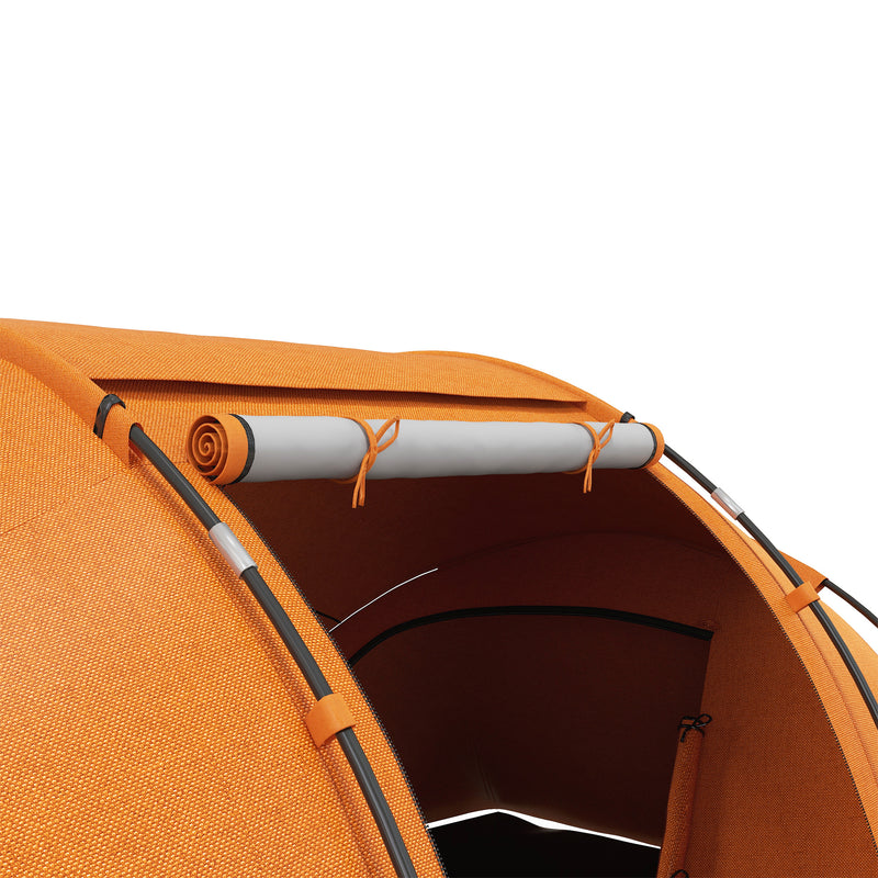 Outsunny 4-6 Persons Camping Tent Dome Family Travel Group Hiking Room Fishing