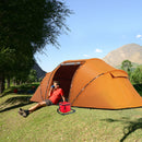 Outsunny 4-6 Persons Camping Tent Dome Family Travel Group Hiking Room Fishing
