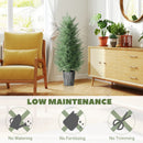 HOMCOM Set of 2 Artificial Cypress Trees with PE Leaves for Indoor Outdoor