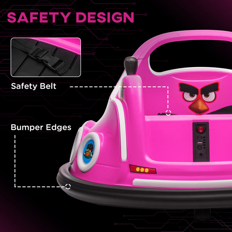 AIYAPLAY Angry Bird Licensed Bumper Car for Kids w/ Joysticks