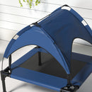 PawHut Cooling Raised Dog Bed w/ Breathable Mesh, for S, M Dogs - Dark Blue