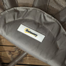 Outsunny Foldable Egg Chair with Cushions, Indoor Outdoor Swivel Lounger, Sand