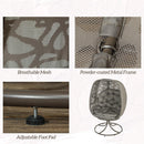 Outsunny Foldable Egg Chair with Cushions, Indoor Outdoor Swivel Lounger, Sand