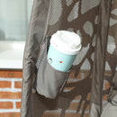 Outsunny Foldable Egg Chair with Cushions, Indoor Outdoor Swivel Lounger, Sand