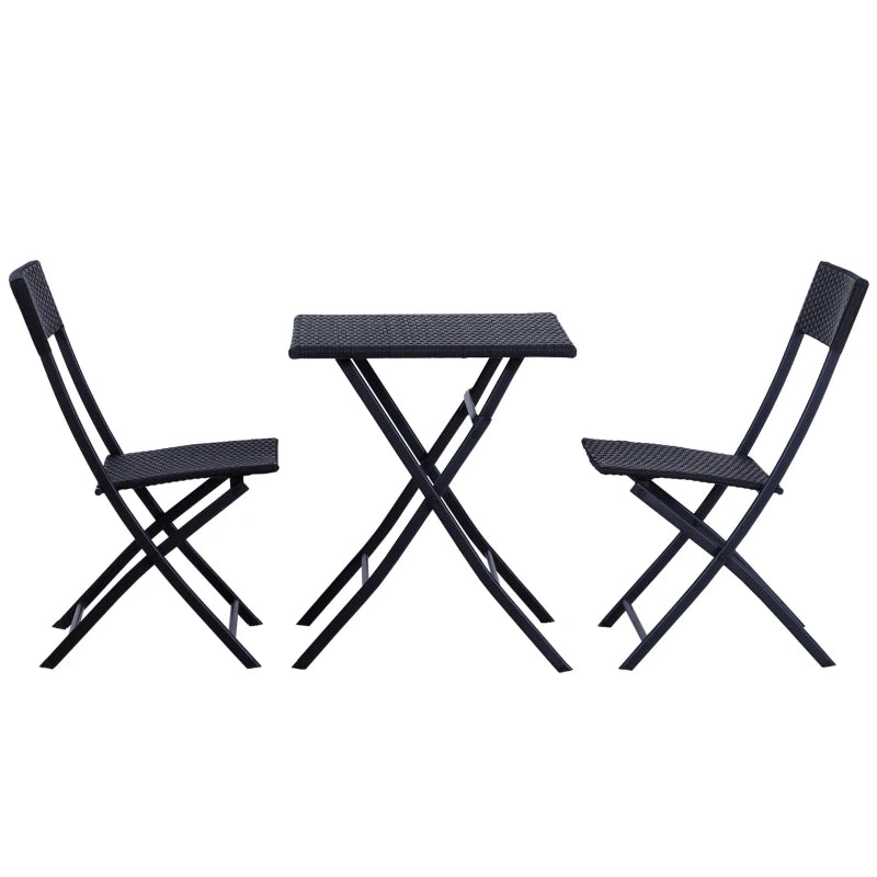 Outsunny  Rattan Bistro Set  - Black