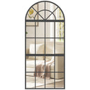 HOMCOM Large Arched Wall Mirror with 3-Piece and Tempered Glass
