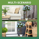 Outsunny Set Of 2 90cm Artificial Rose Tree, Fake Decorative Plant