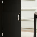 HOMCOM Mobile Drop Leaf Dining Table Folding Desk w/ 2 wheels Storage Shelves