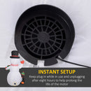 Outsunny 8FT Inflatable Snowman Holding Gift Box W/ Penguin And LED Lights