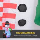 Outsunny 8FT Inflatable Snowman Holding Gift Box W/ Penguin And LED Lights