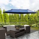 Outsunny Double Parasol 4.6m - Blue