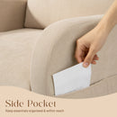 HOMCOM Modern High Back Corduroy Leisure Rocking Chair For Nursery, Beige