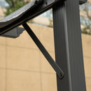 Outsunny 3x3(m) Pergola Gazebo Sun Shade Shelter Aluminium Garden Canopy, Grey