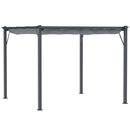Outsunny 3x3(m) Pergola Gazebo Sun Shade Shelter Aluminium Garden Canopy, Grey