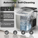 HOMCOM Ice Maker Machine Countertop, 9 Cubes Ready in 7 Mins, 12 KG in 24Hrs