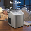 HOMCOM Ice Maker Machine Countertop, 9 Cubes Ready in 7 Mins, 12 KG in 24Hrs
