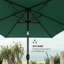 Outsunny Garden Parasol, Outdoor Umbrella With Tilt Function, Green