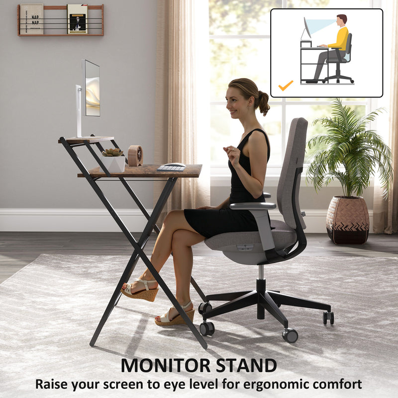 HOMCOM 81.5 Cm Folding Computer Desk For Small Spaces Bedroom