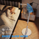 HOMCOM Standing Fan With 75 Degree Oscillation Mosquito Repellent Function