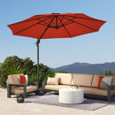 Outsunny 3 X 3(m) Cantilever Parasol Garden Umbrella With Cross Base