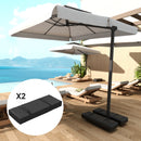 Outsunny Parasol Weights Set, Parasol Base Weights Bags, Black