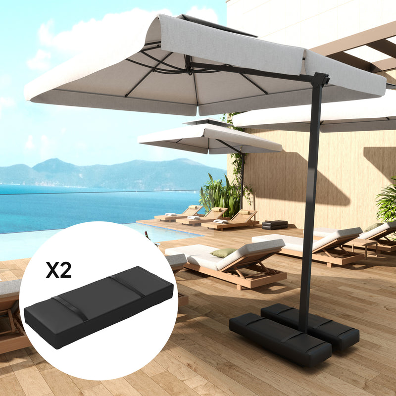 Outsunny Parasol Weights Set, Parasol Base Weights Bags, Black