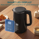 HOMCOM 1.7L Fast Boil 3000W Electric Kettle With LED Display, Black