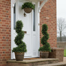 HOMCOM Set Of 2 Potted Artificial Plants, Topiary Spiral Cypress Trees, 90cm