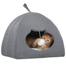 PawHut Cat Cave, Cat House With Removable Cushion For Indoor Kittens